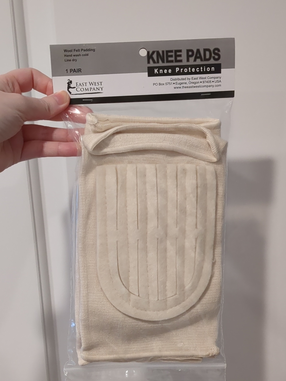 NWT East West Company Cream Knee Pads - Wool Felt Padding